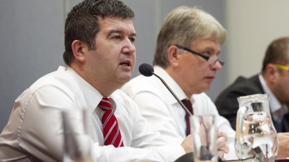 Předseda Hamáček a první místopředseda Onderka foto ČSSD